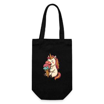 Unicorn Cream Unicorn Gift Design - Gift Bag for Bottles - black - Front