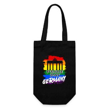 Pride Day Germany LGBTQ+ Regenbogen - Geschenkbeutel für Flaschen - Schwarz - Vorne