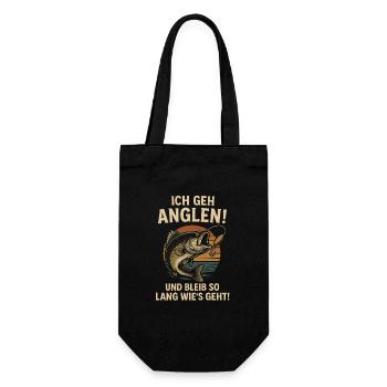 Idée cadeau de pêche Dictons de pêcheur - Sac à bouteille - noir - Devant