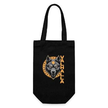 Norse Wolf Valhalla Rune Design - Gift Bag for Bottles - black - Front