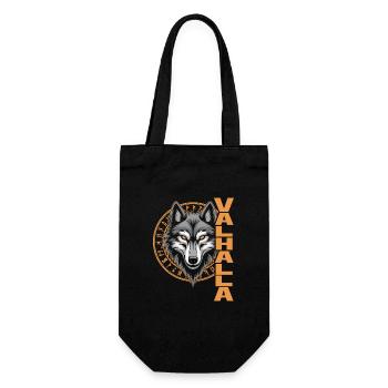 Conception de la rune du loup nordique Valhalla - Sac à bouteille - noir - Devant