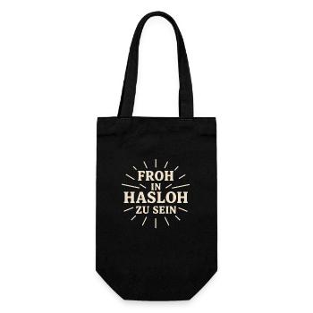Hasloh Shirt Heimat Norddeutschland Lokal - Geschenkbeutel für Flaschen - Schwarz - Vorne