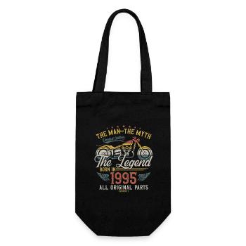 1995 Vintage Man Myth Legend Motorcycle - Gift Bag for Bottles - black - Front