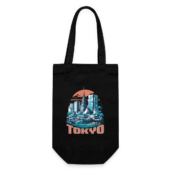 IKONISCHE SEHENSWÜRDIGKEITEN VON TOKIO STADTBILD, JAPAN - Geschenkbeutel für Flaschen - Schwarz - Vorne