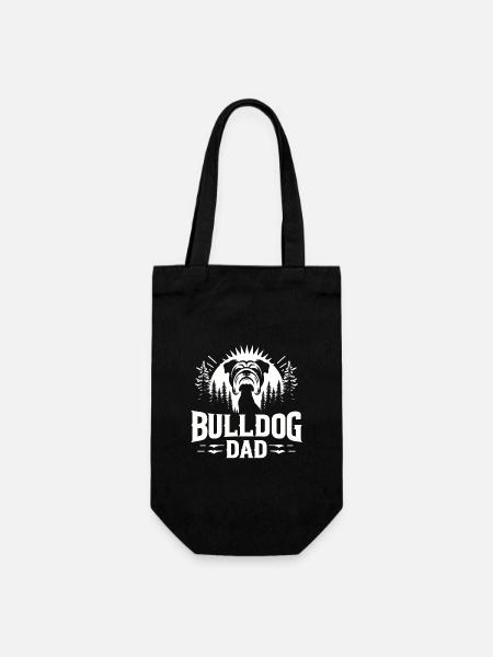 BULLDOG DAD, BULLDOG GUARDIAN: FOREST SENTINEL - Gift Bag for Bottles - black