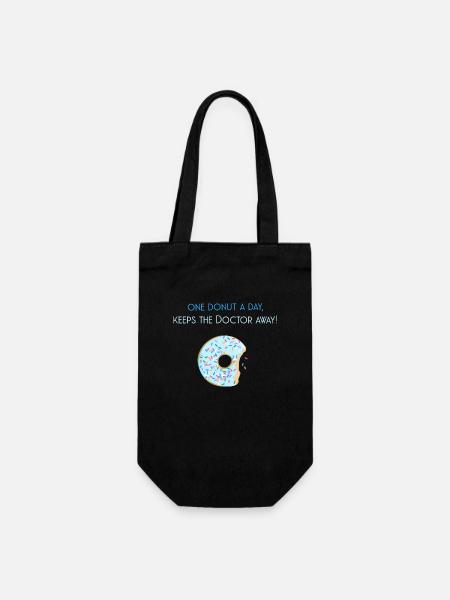 Un beignet par jour, éloigne le médecin ! - Sac à bouteille - noir