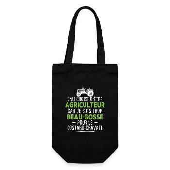J'ai choisi d'être agriculteur beau-gosse - Sac à bouteille - noir - Devant
