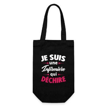 Je suis une Infirmière qui déchire - Sac à bouteille - noir - Devant