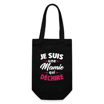 Je suis une mamie qui déchire - Sac à bouteille - noir - Devant