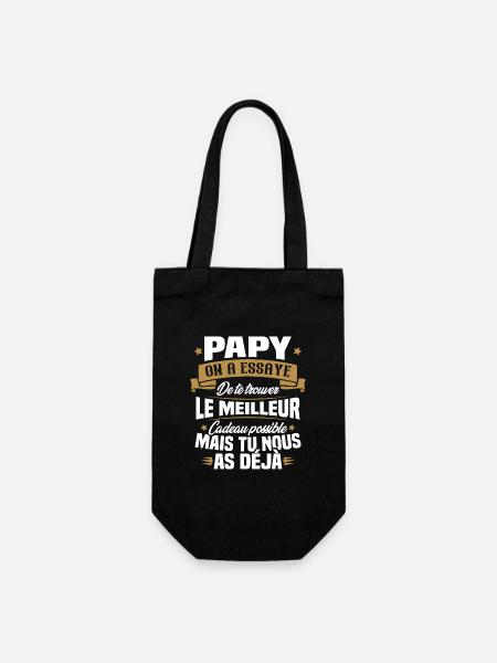 Papy On A Essayé De Trouver Le Meilleur Cadeau - Sac à bouteille - noir