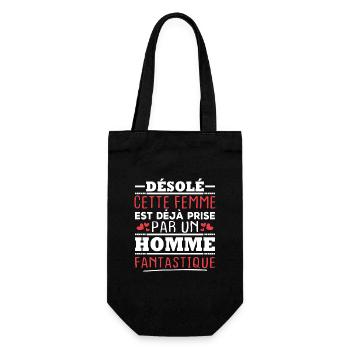 Désolé cette femme est déjà prise par un homme - Sac à bouteille - noir - Devant