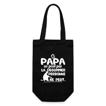 Si Papa ne peut pas la dégommer personne ne peut - Sac à bouteille - noir - Devant