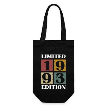 Vintage-Geschenk 1993 Jubiläum Limitierte Auflage - Geschenkbeutel für Flaschen - Schwarz - Vorne