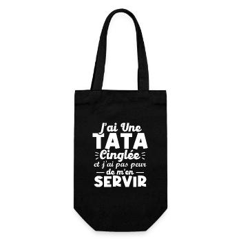 J ai une tata cinglée - Sac à bouteille - noir - Devant
