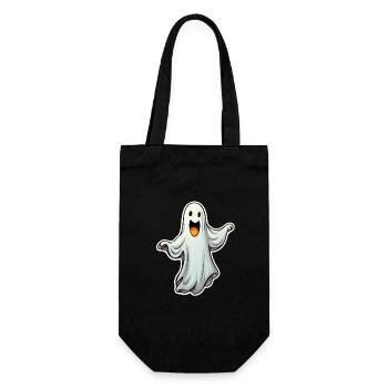 Halloween Ghost - Gift Bag for Bottles - black - Front