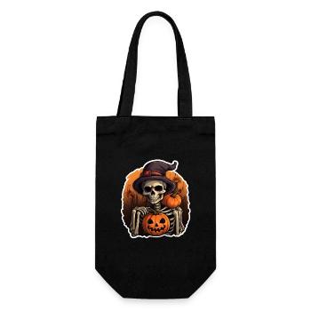 Skelett Halloween - Geschenkbeutel für Flaschen - Schwarz - Vorne