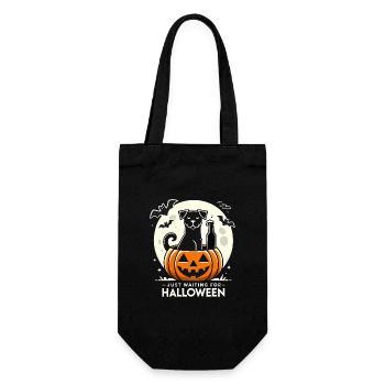 Waiting for Halloween - Geschenkbeutel für Flaschen - Schwarz - Vorne