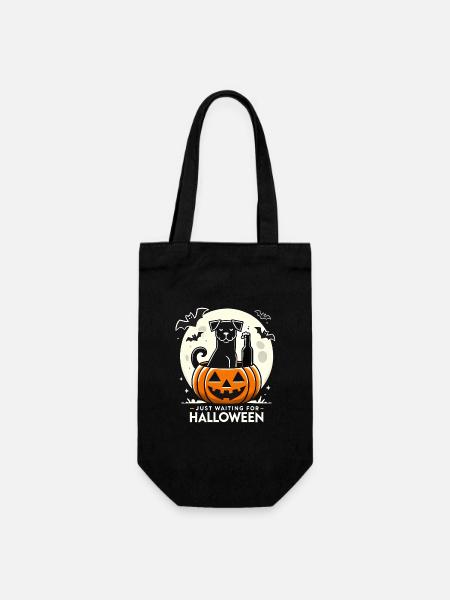 Waiting for Halloween - Geschenkbeutel für Flaschen - Schwarz