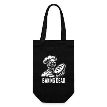 The Baking Dead creepy zombie as a baker - Gift Bag for Bottles - black - Front