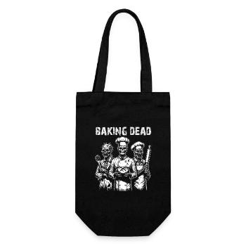 Zombie Bäcker gruselige Bäcker - Geschenkbeutel für Flaschen - Schwarz - Vorne