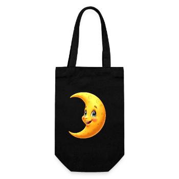 Moon Pajamas Crescent Sleeping Night Moon Costume - Gift Bag for Bottles - black - Front