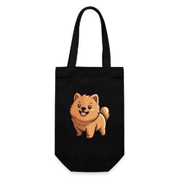 Chow Chow Hund Niedlich - Geschenkbeutel für Flaschen - Schwarz - Vorne