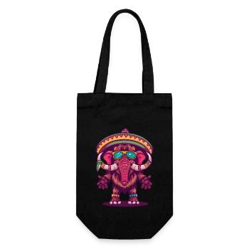 Mammouth Bande Dessinée Drôle Sombrero - Sac à bouteille - noir - Devant