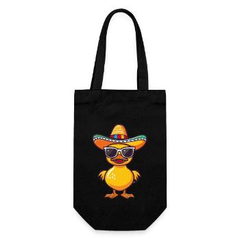 Duck Funny Sombrero - Gift Bag for Bottles - black - Front