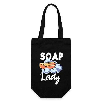 Seife Soap Hygiene Waschen Seifenherstellung - Geschenkbeutel für Flaschen - Schwarz - Vorne