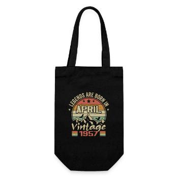Né En Avril 1957 Vintage - Cadeau Avril 1957 - Sac à bouteille - noir - Devant
