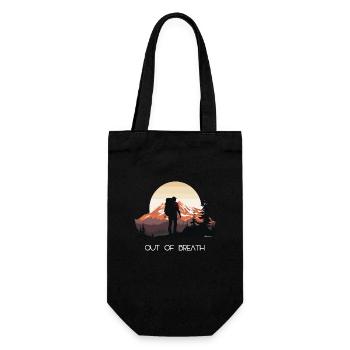 Wildbäume Natur Wald Ich liebe Wandern - Geschenkbeutel für Flaschen - Schwarz - Vorne