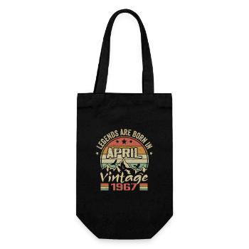 Né En Avril 1967 Vintage - Cadeau Avril 1967 - Sac à bouteille - noir - Devant