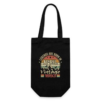 Born in April 1993 Vintage - April 1993 Gift - Gift Bag for Bottles - black - Front