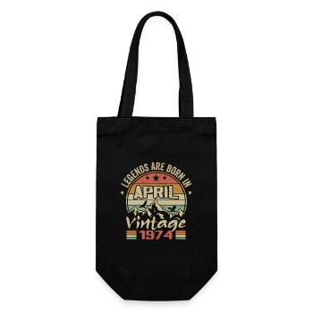 Né En Avril 1974 Vintage - Cadeau Avril 1974 - Sac à bouteille - noir - Devant