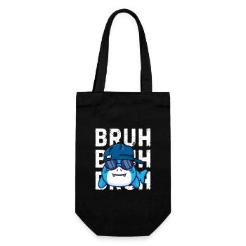 Cool Nerd Shark Fish Bruh - Gift Bag for Bottles - black - Front