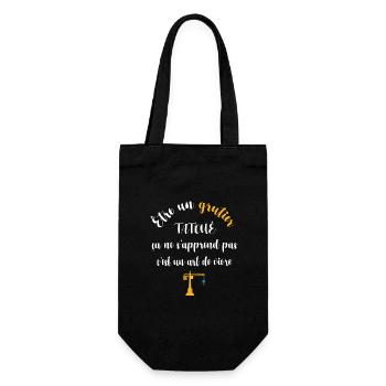 Être un grutier tatoué t-shirt homme métier - Sac à bouteille - noir - Devant