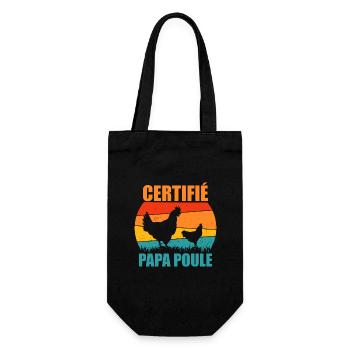 Meilleur Papa | Certifié Papa Poule - Sac à bouteille - noir - Devant