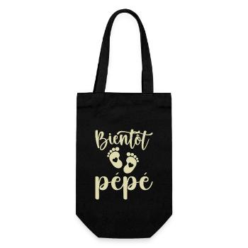 Bientôt pépé - Sac à bouteille - noir - Devant