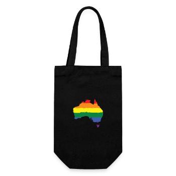 Australia colorful LGBT colors - Gift Bag for Bottles - black - Front