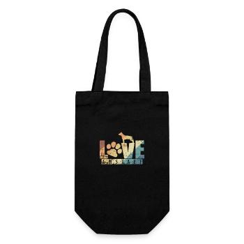 Love American Staffordshire Terrier - Gift Bag for Bottles - black - Front
