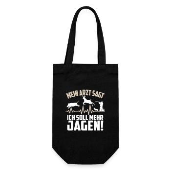 Jäger Herzschlag Puls | Farben änderbar - Geschenkbeutel für Flaschen - Schwarz - Vorne