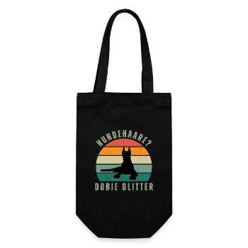 Dobie Glitter Retro Sunset - Geschenkbeutel für Flaschen - Schwarz - Vorne