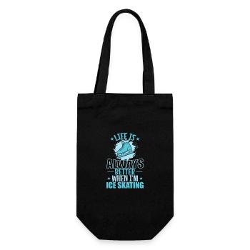 Life is Always better when I'm Ice Skating - Gift Bag for Bottles - black - Front