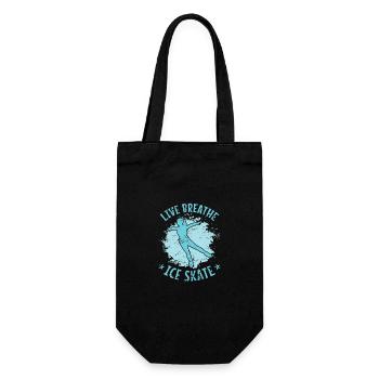 Live Breath Ice Skate Skating - Gift Bag for Bottles - black - Front