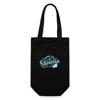 Every Day I'm Shovelin Snow Winter - Gift Bag for Bottles - black - Front