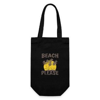 Beach Please Tree Palm Tree Holiday Beach - Gift Bag for Bottles - black - Front