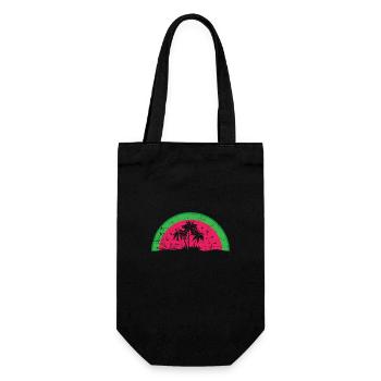 Island with beach and palm trees holiday - Gift Bag for Bottles - black - Front