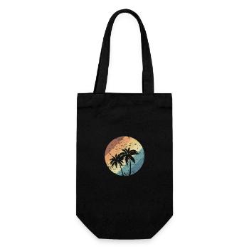 Palm Relaxation Plant Holiday Beach - Gift Bag for Bottles - black - Front