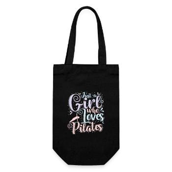 Just a Girl who Loves Pilates Powerhouse - Gift Bag for Bottles - black - Front