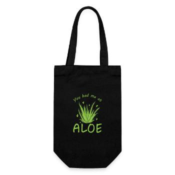 You had me at Aloe Vera Medicinal Plant Skin - Gift Bag for Bottles - black - Front